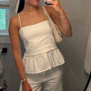 White Zara top